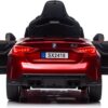 BMW M4, 12V Elektrische Kinderauto, Leder Zitje, Rubberen Banden, elektrische kinderauto – rood – afbeelding 6