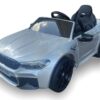 BMW M5, Leder Zitje, Rubberen Banden, elektrische kinderauto