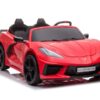 Corvette Stingray, 2-Persoons Elektrische kindervoertuig, 12V met Rubberen Banden, Leder Zitje en Meer – rood – afbeelding 2