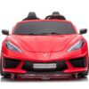 Corvette Stingray, 2-Persoons Elektrische kindervoertuig, 12V met Rubberen Banden, Leder Zitje en Meer – rood – afbeelding 3