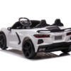 Corvette Stingray, 2-Persoons Elektrische kindervoertuig, 12V met Rubberen Banden, Leder Zitje en Meer – wit – afbeelding 6