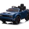 Dodge Challenger SRT, 12V Elektrische Kinderauto, Leder Zitje, Rubberen Banden, elektrische kinderauto – blauw