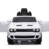 Dodge Challenger SRT, 12V Elektrische Kinderauto, Leder Zitje, Rubberen Banden, elektrische kinderauto – wit – afbeelding 3