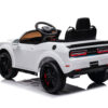 Dodge Challenger SRT, 12V Elektrische Kinderauto, Leder Zitje, Rubberen Banden, elektrische kinderauto – wit – afbeelding 5