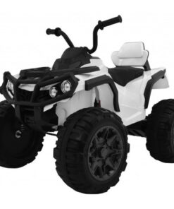 Elektrische Quad, 12V, Rubberen Banden, met Afstandsbediening – wit
