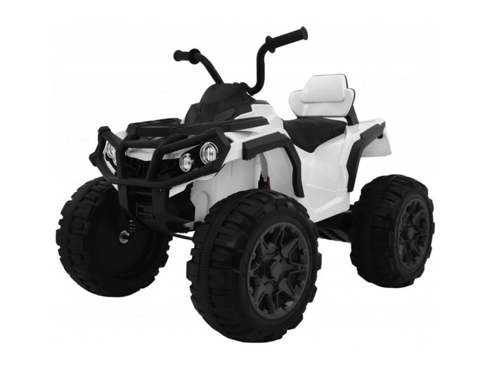 Elektrische Quad, 12V, Rubberen Banden, met Afstandsbediening – wit