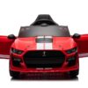 Ford Mustang Gt500, 12V Elektrische Kinderauto met Rubberen Banden, Leder Zitje en Meer – afbeelding 4
