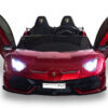 Lamborghini Aventador, 2-Persoons 24V Elektrische Kinderauto met Rubberen Banden, Leder Zitje – rood – afbeelding 3
