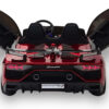 Lamborghini Aventador, 2-Persoons 24V Elektrische Kinderauto met Rubberen Banden, Leder Zitje – rood – afbeelding 4