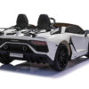 Lamborghini Aventador, 2-Persoons 24V Elektrische Kinderauto met Rubberen Banden, Leder Zitje – wit – afbeelding 6