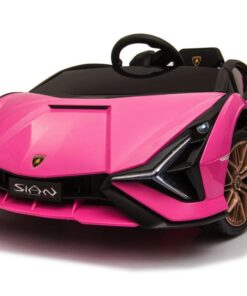 Lamborghini Sian, 12V Elektrische Kinderauto met Vleugeldeuren – roze