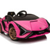 Lamborghini Sian, 12V Elektrische Kinderauto met Vleugeldeuren – roze – afbeelding 4