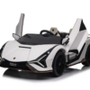 Lamborghini Sian, 2-Persoons 24V Elektrische Kinderauto met Rubberen Banden, Leder Zitje en Meer