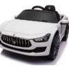 Maserati Ghibli, 12V Elektrische Kinderauto, Rubberen Banden, Leder Zitje