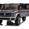 Mercedes Benz EQG, 12V Elektrische Kinderauto met Rubberen Banden, Leder Zitje en Meer – grijs – afbeelding 2