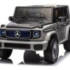 Mercedes Benz EQG, 12V Elektrische Kinderauto met Rubberen Banden, Leder Zitje en Meer – grijs