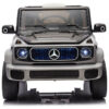 Mercedes Benz EQG, 12V Elektrische Kinderauto met Rubberen Banden, Leder Zitje en Meer – grijs – afbeelding 3