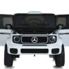 Mercedes Benz EQG, 12V Elektrische Kinderauto met Rubberen Banden, Leder Zitje en Meer – wit – afbeelding 2