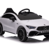 Mercedes CLA 45 S AMG 12V elektrische kinderauto met Rubberen Banden, Leder Zitje en Meer – wit – afbeelding 2