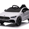 Mercedes CLA 45 S AMG 12V elektrische kinderauto met Rubberen Banden, Leder Zitje en Meer – wit