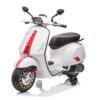 Vespa Sprint, 12V Elektrische Scooter met Muziek en Meer – wit