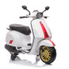 Vespa Sprint, 12V Elektrische Scooter met Muziek en Meer – wit – afbeelding 3