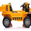 Werkvoertuig met Bak, 12V Elektrische Kinderauto, 4 Motoren, Rubberen Banden en Kunstleder Zitje – afbeelding 5
